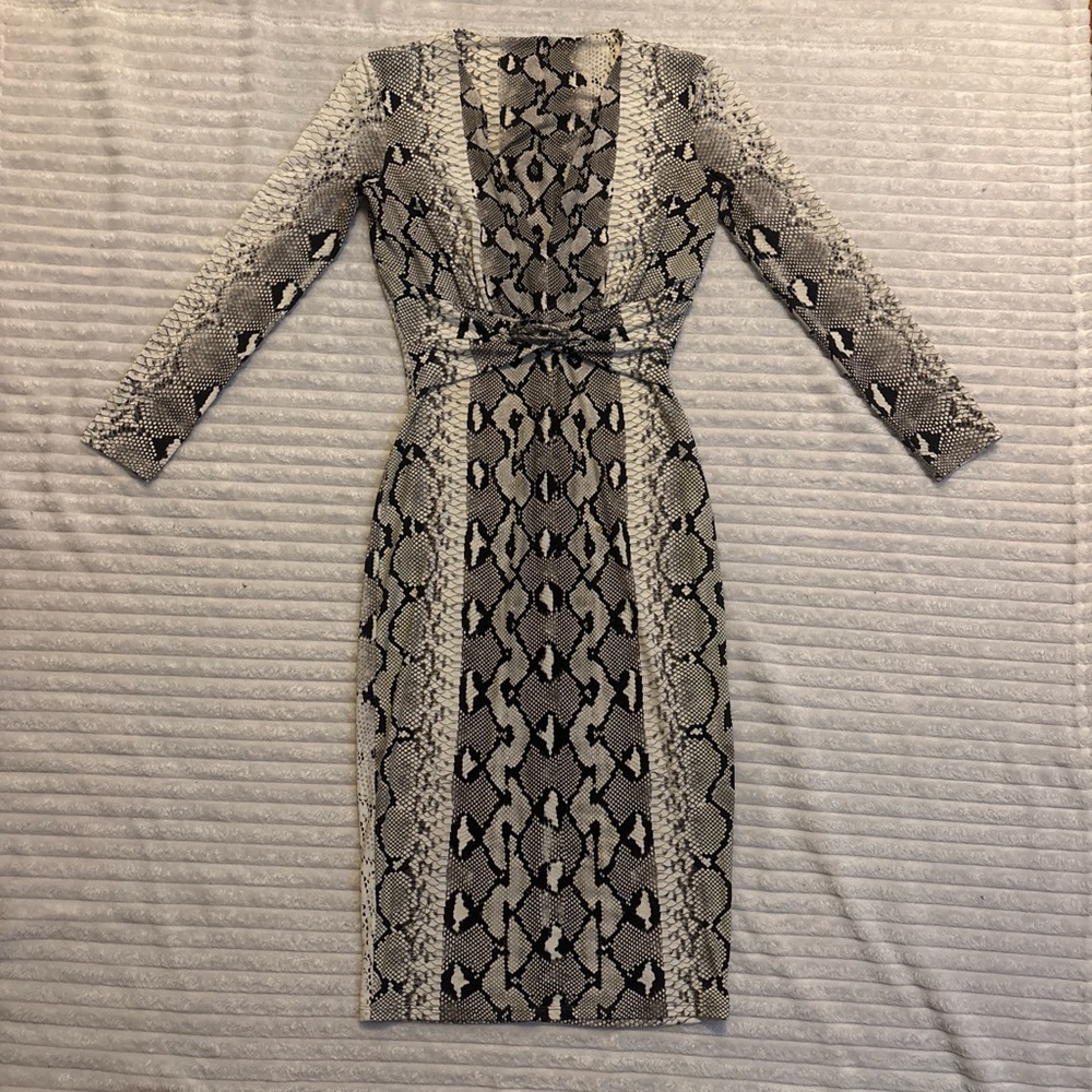 Roberto Cavalli snake print bodycon dress